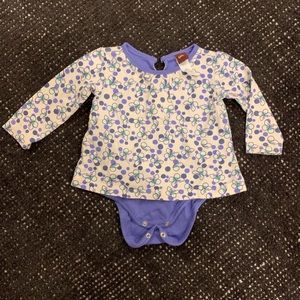 Tea collection baby shirt dress onesie size 6-12